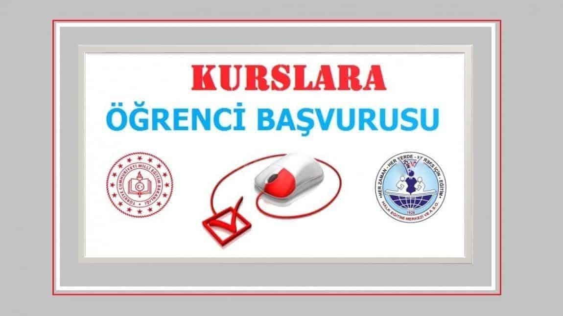 KURSLARA KURSİYER BAŞVURULARI E-YAYGIN (E-DEVLET) ÜZERİNDEN YAPILMAKTADIR